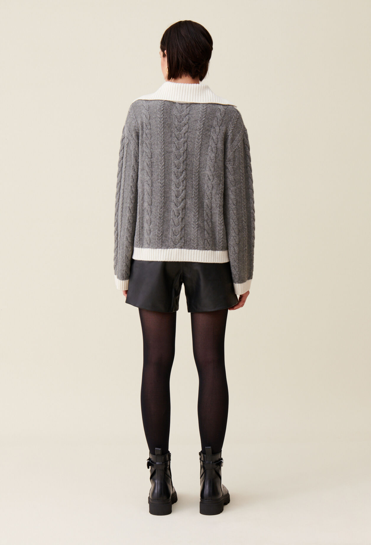 Twisted Polo Neck Jumper