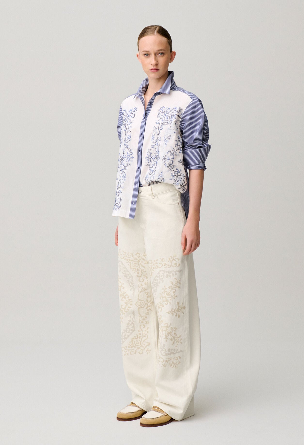 CP Embroidered Denim Jeans