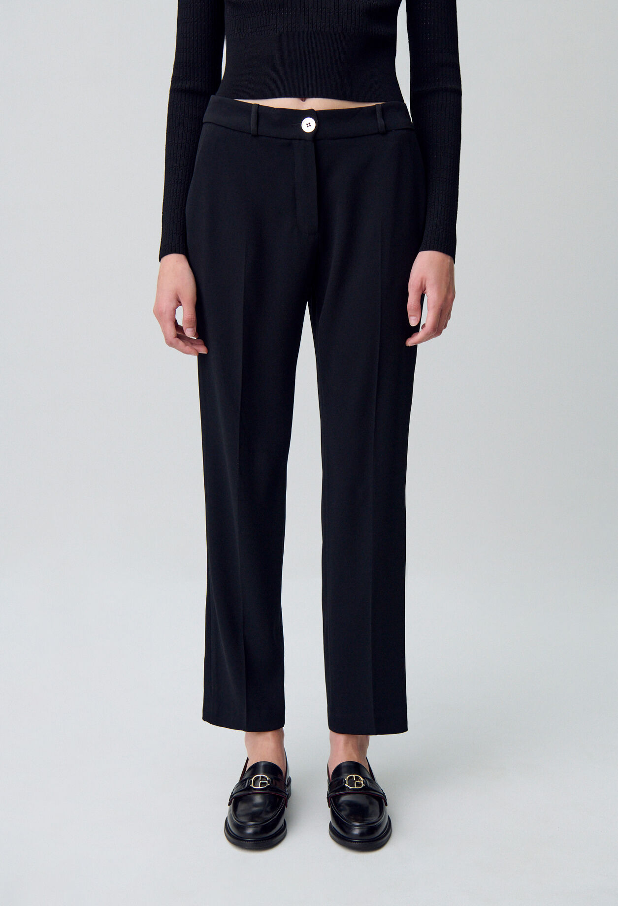 Plain tailored trousers