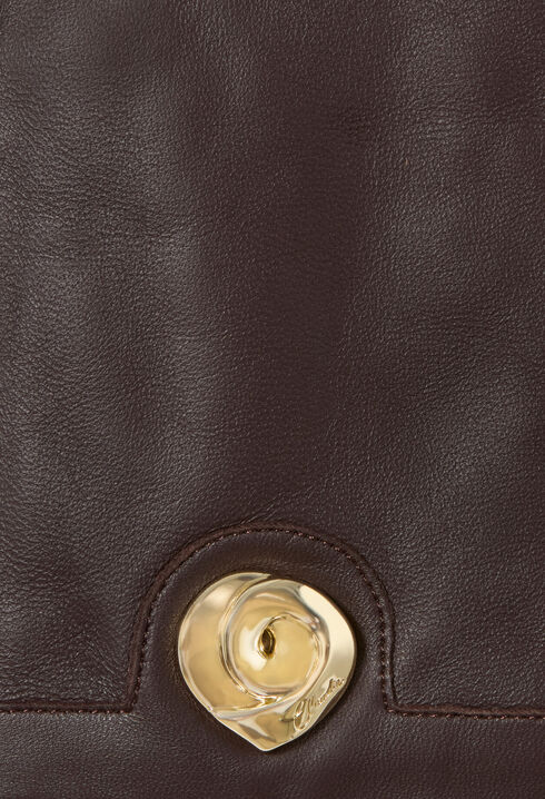 Smooth lambskin gloves gold jewel