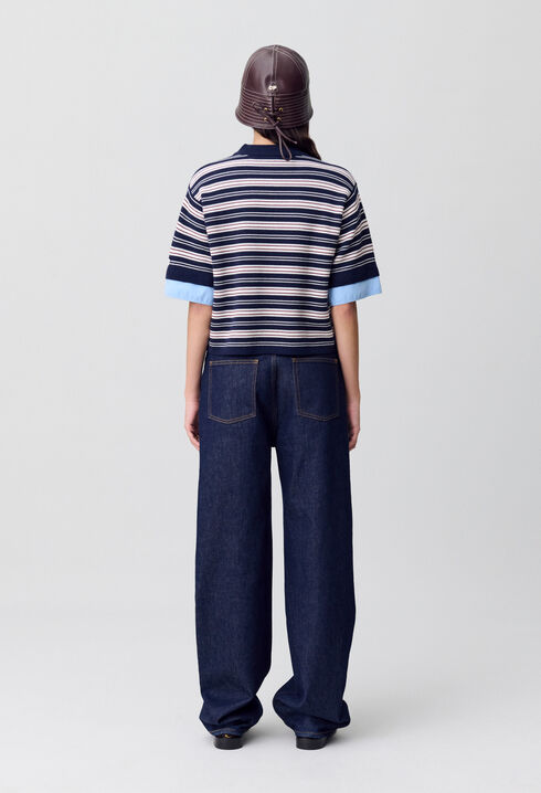 Fine Knit Striped Top