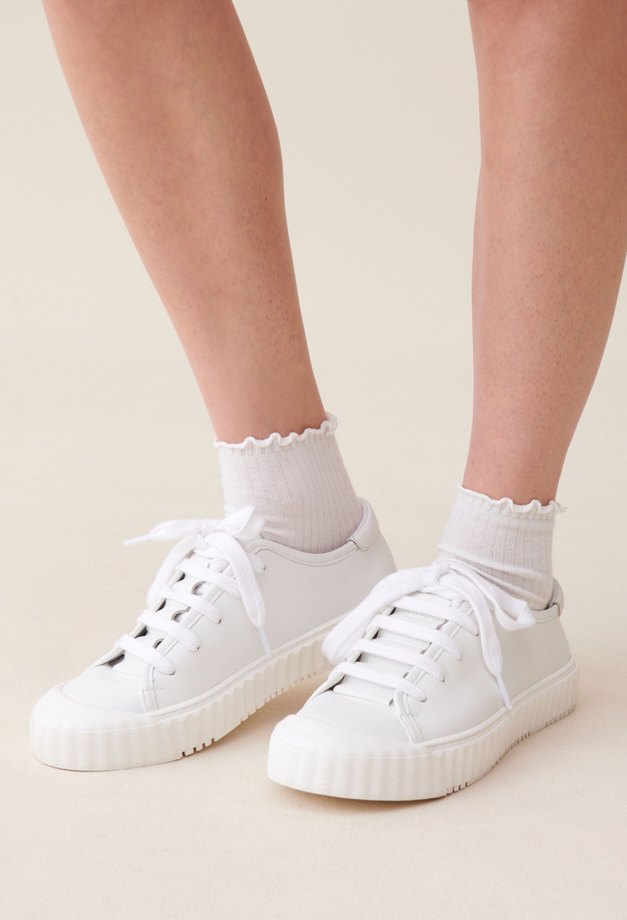 White leather trainers size 5 on sale