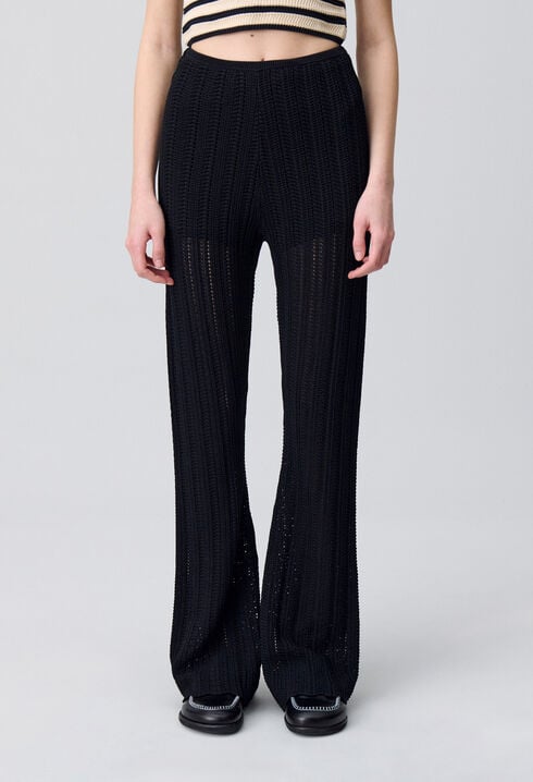 Crochet Detail Flowing Trousers