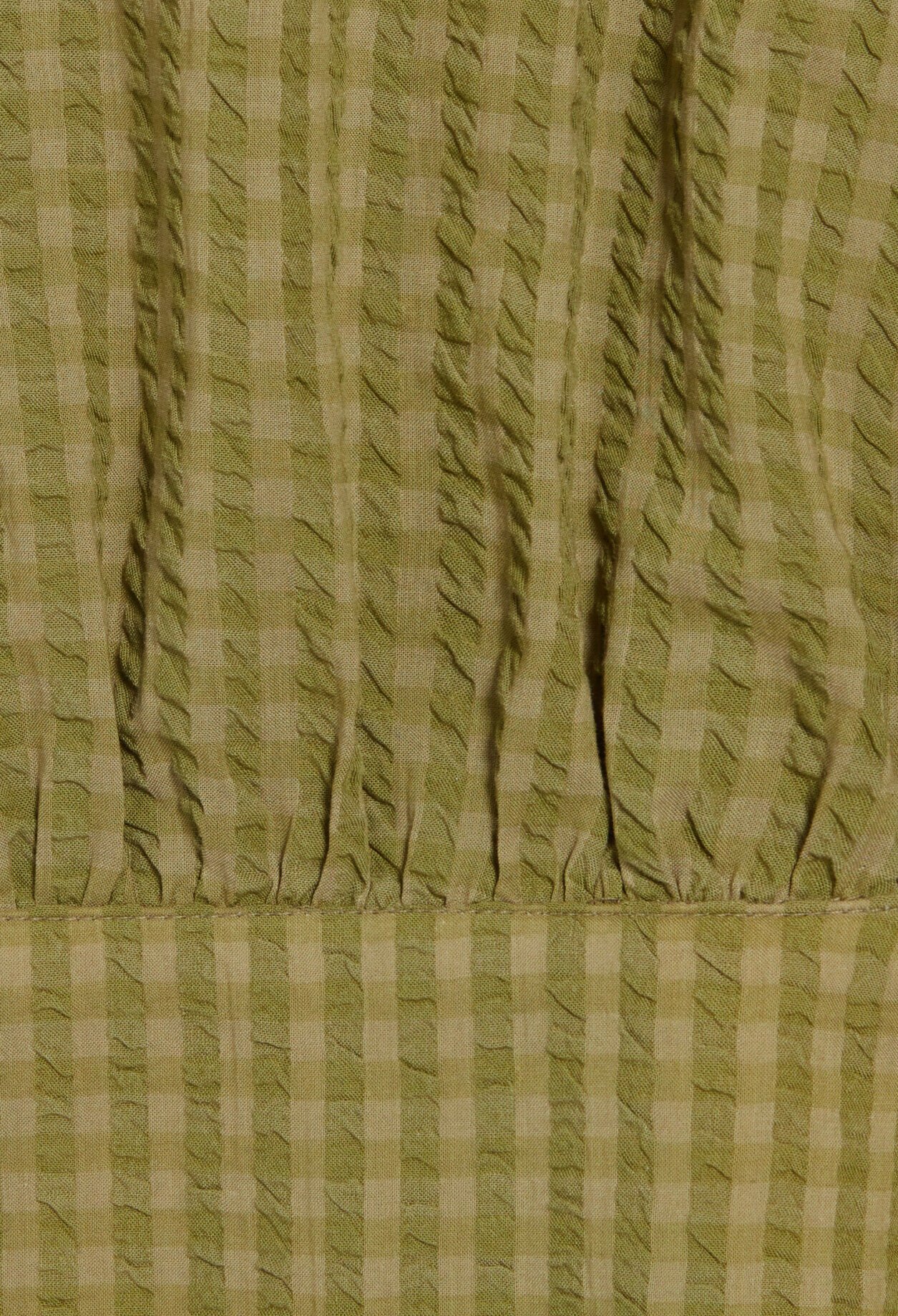 Gathered openwork top