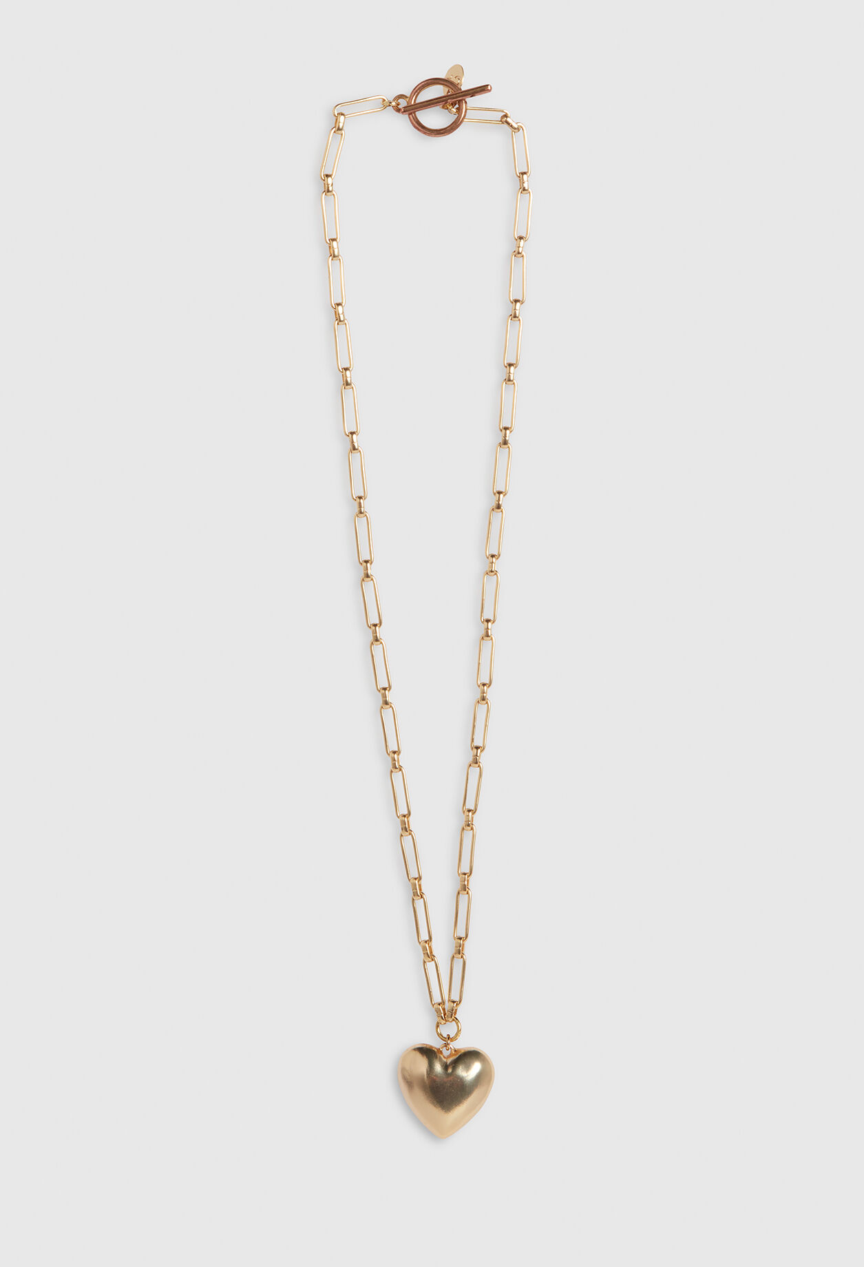 Long gold necklace