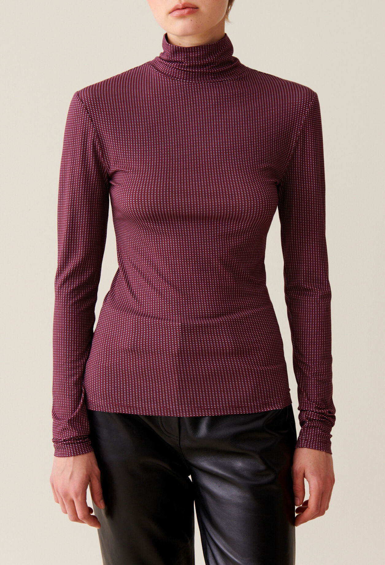 Fitted Funnel Neck Top