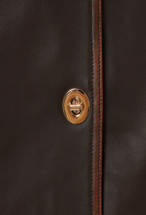 Short A-line Leather Skirt