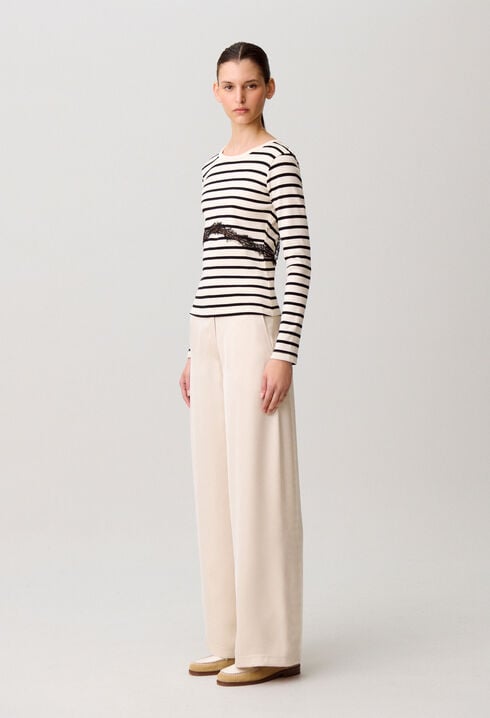 Satin trousers