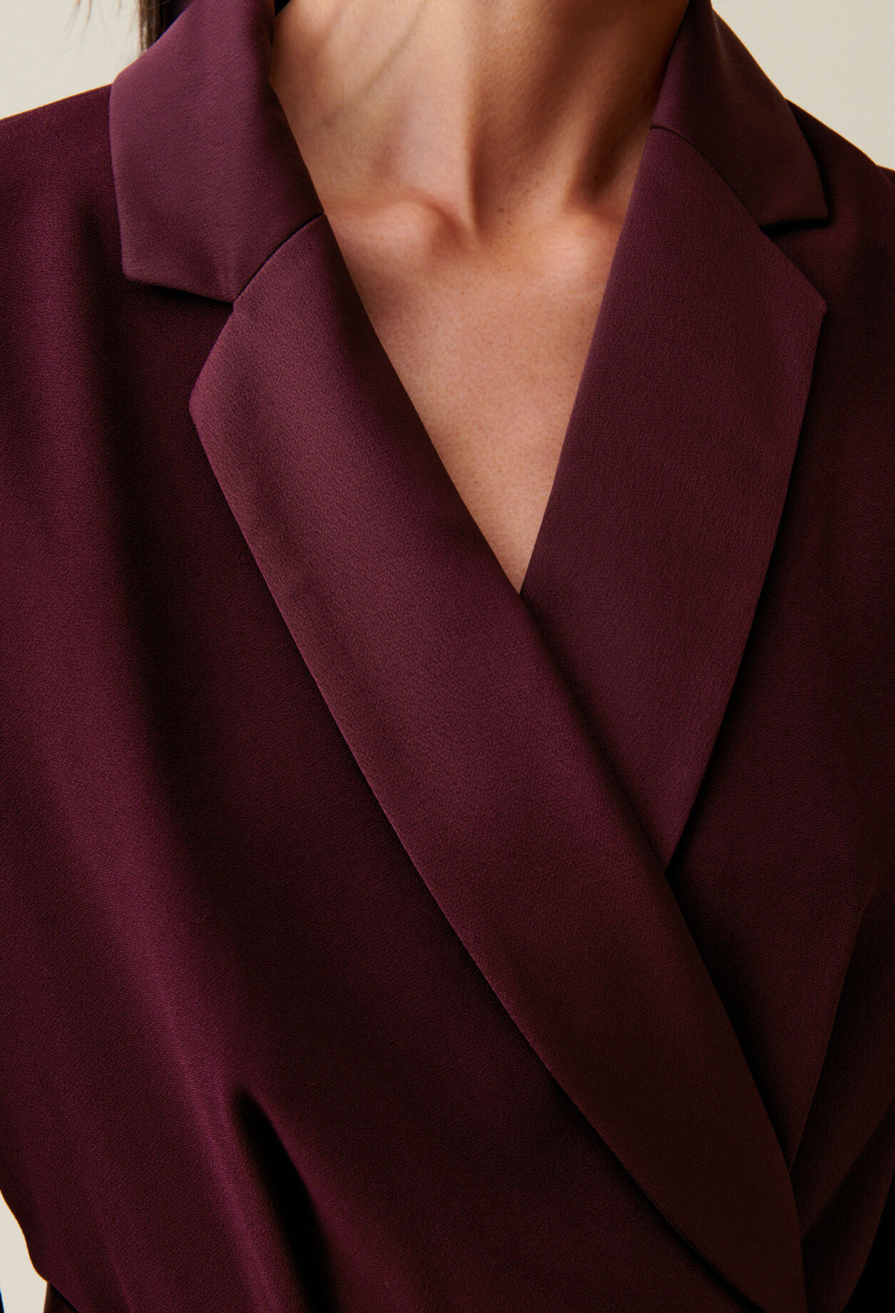 Wrap Dress with Lapel Collar