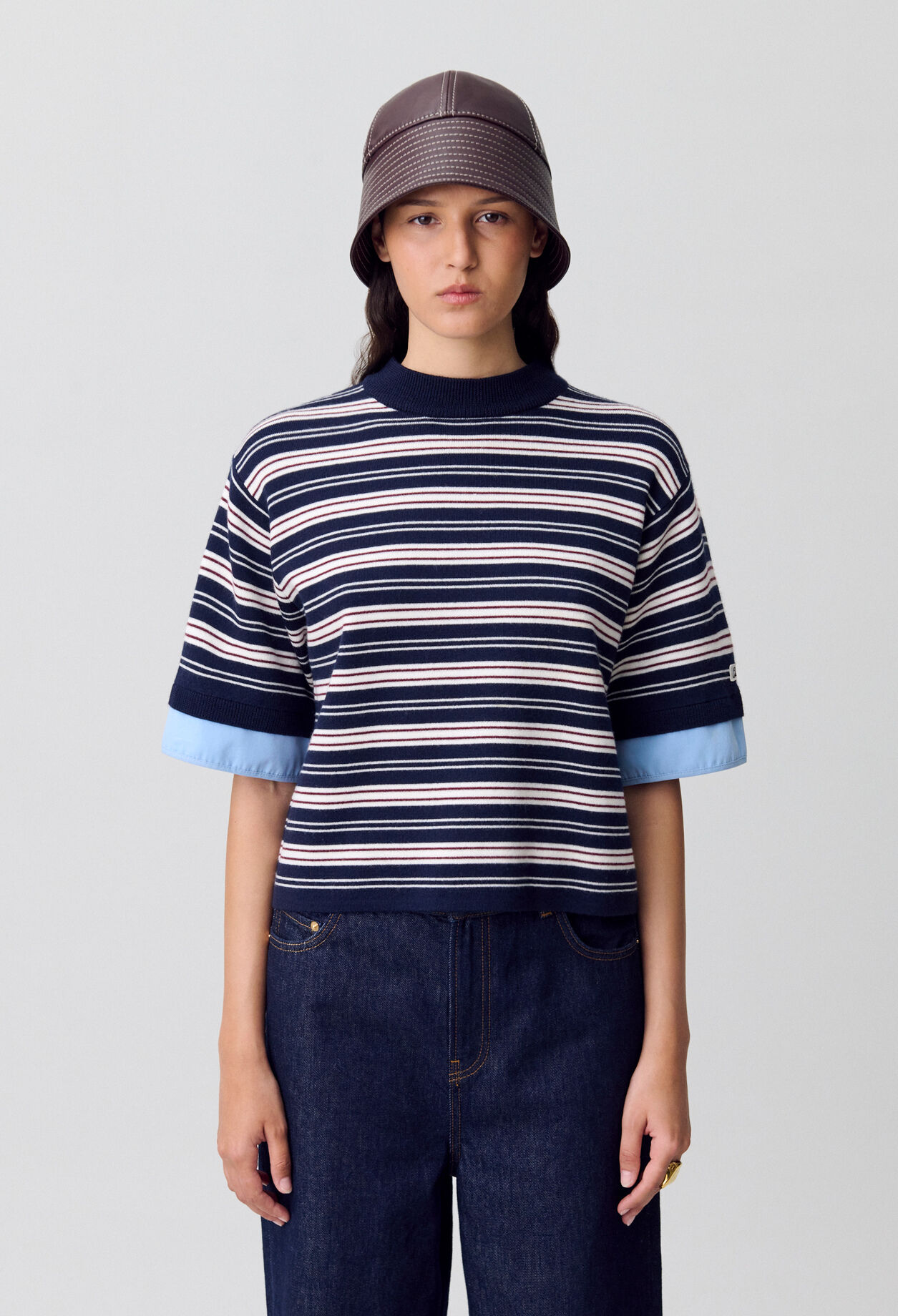 Fine Knit Striped Top
