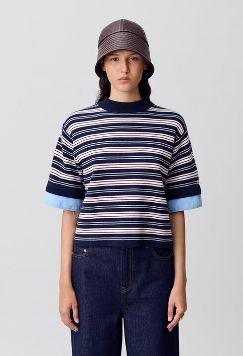 Fine Knit Striped Top