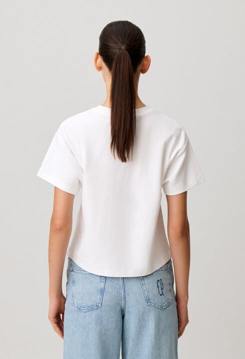 Embroidered cotton T-shirt