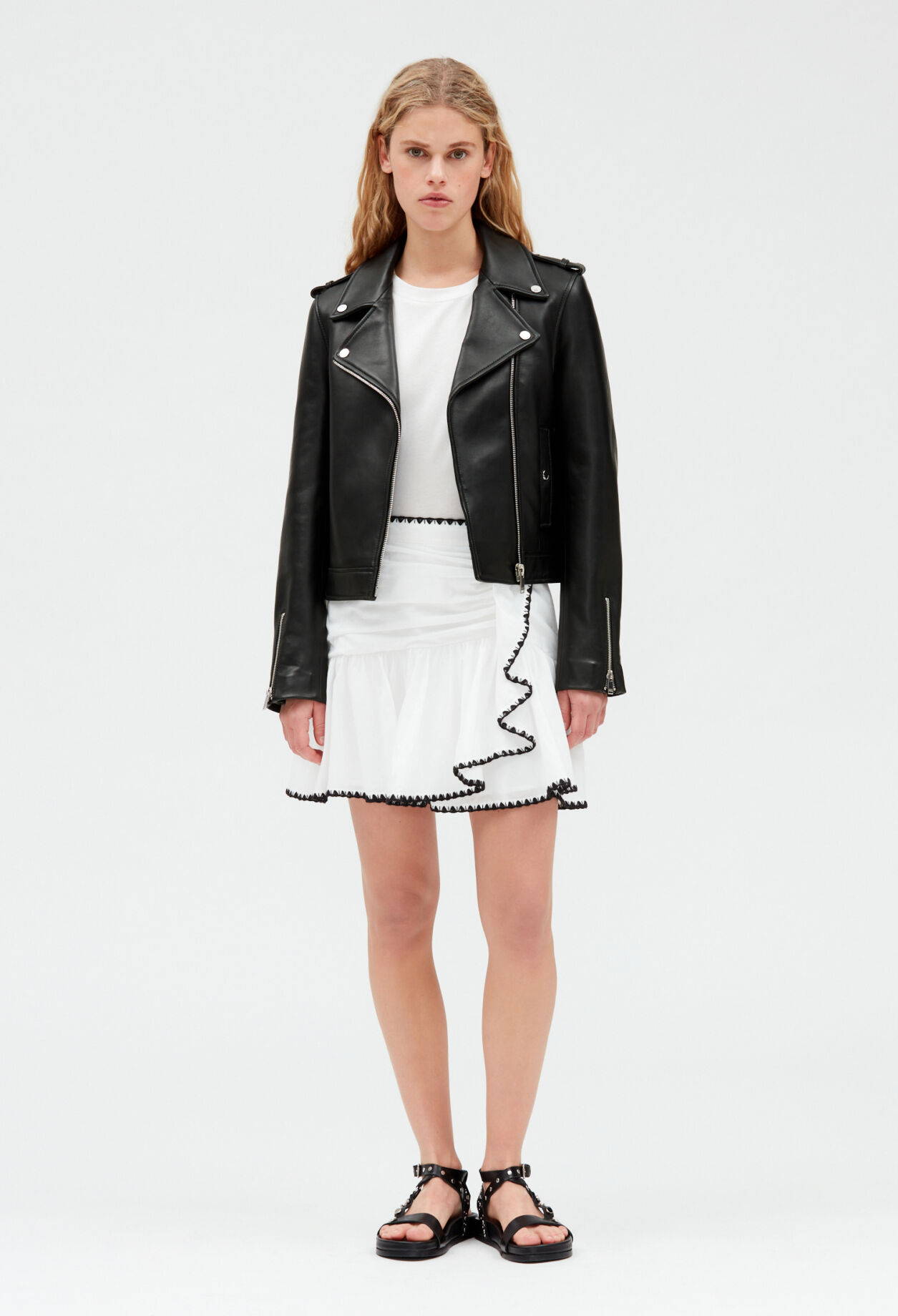 Black leather jacket