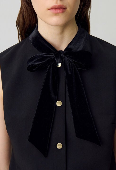 Blouse with Tie Neck