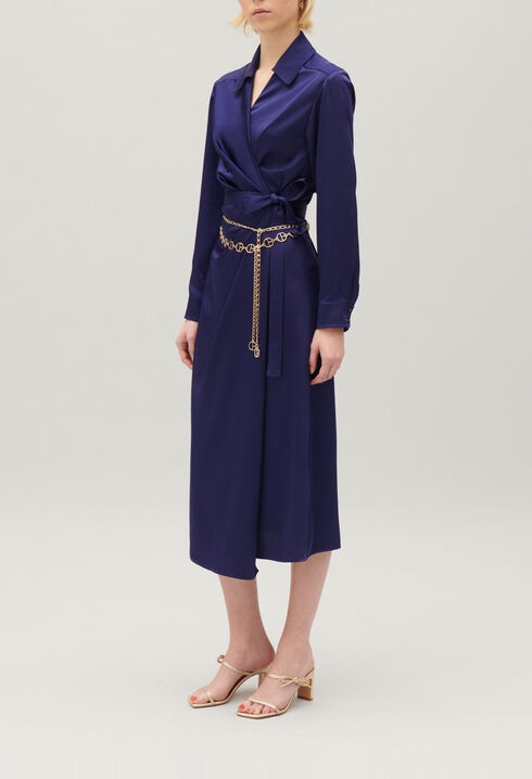 Midi wrap dress