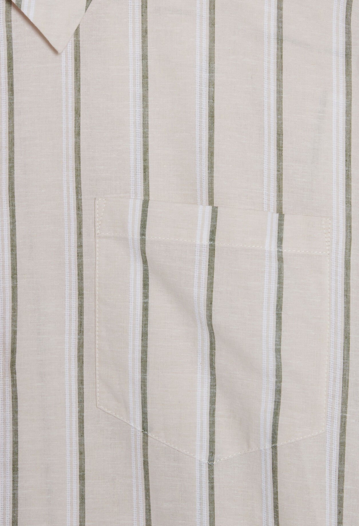 Cotton and linen blend midi shirt dress