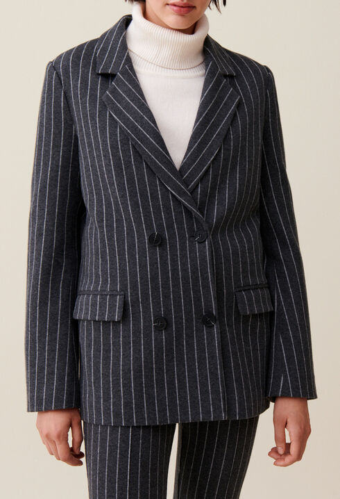 Striped Oversized Blazer