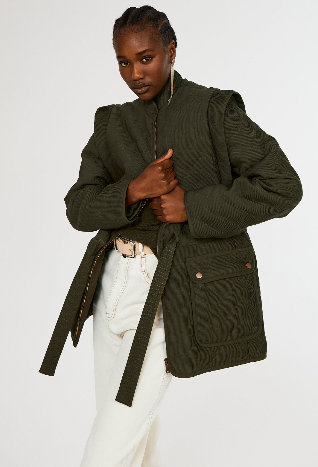 Polyester quilted jacket store