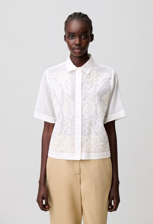Embroidered cotton shirt