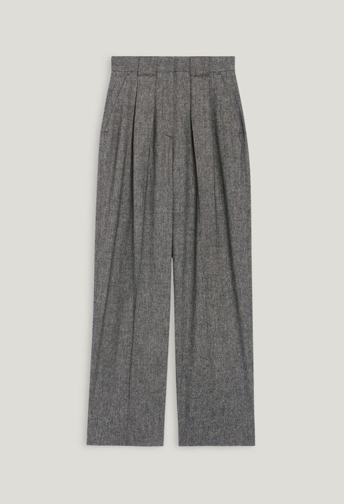 High-waisted trousers