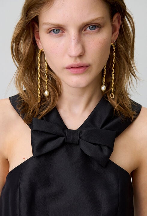 Short bow dress