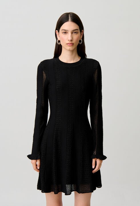 Lurex knitted skater dress