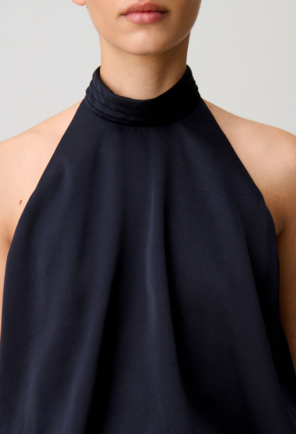 Satin Open-Back Top
