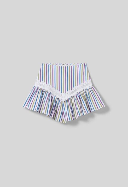 Short striped skirt