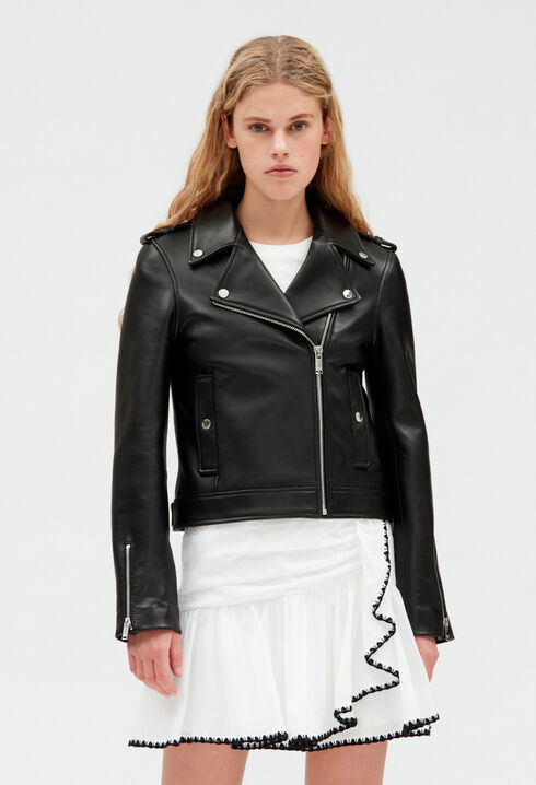 Black leather jacket