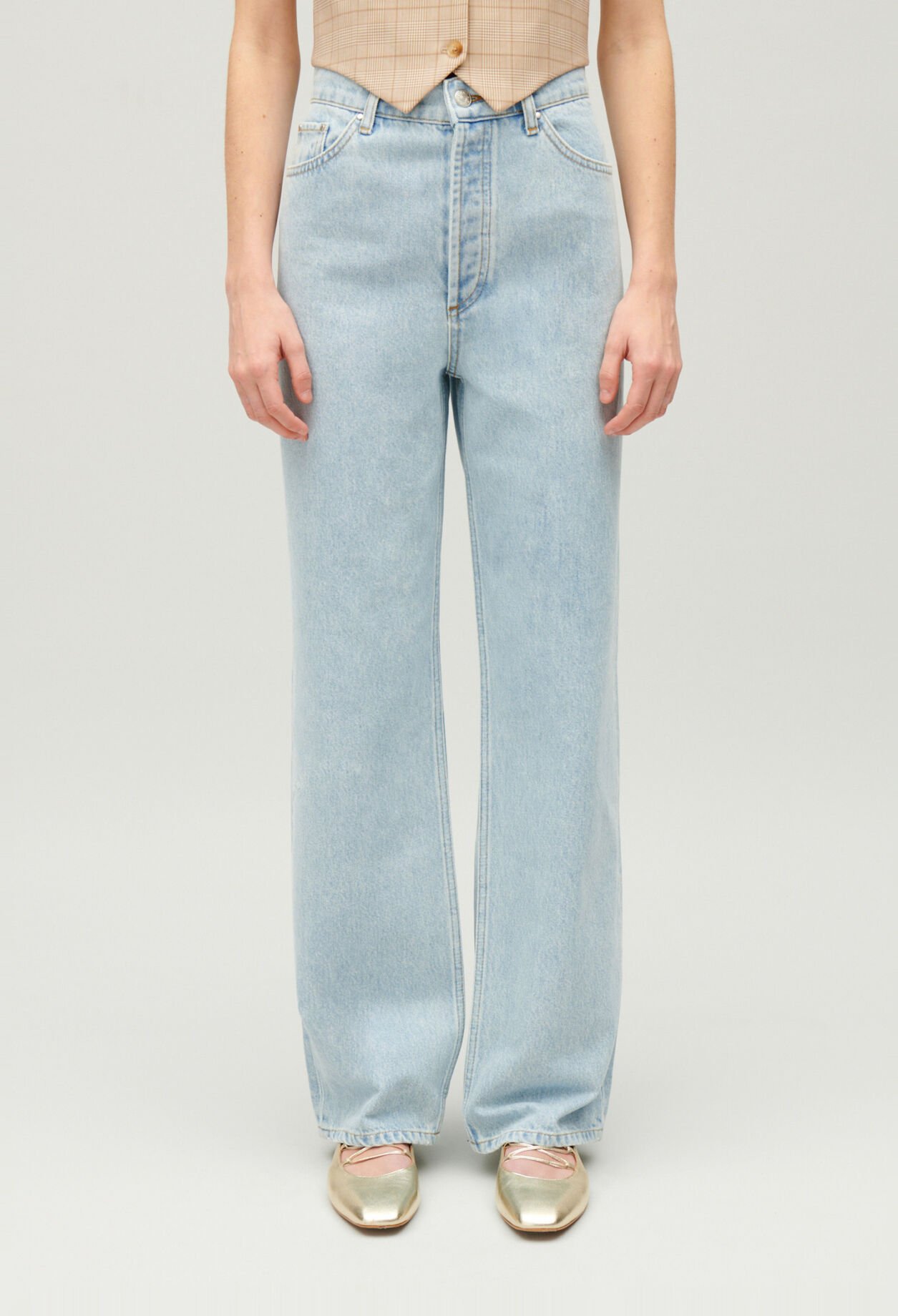 Faded blue Louis flare jeans