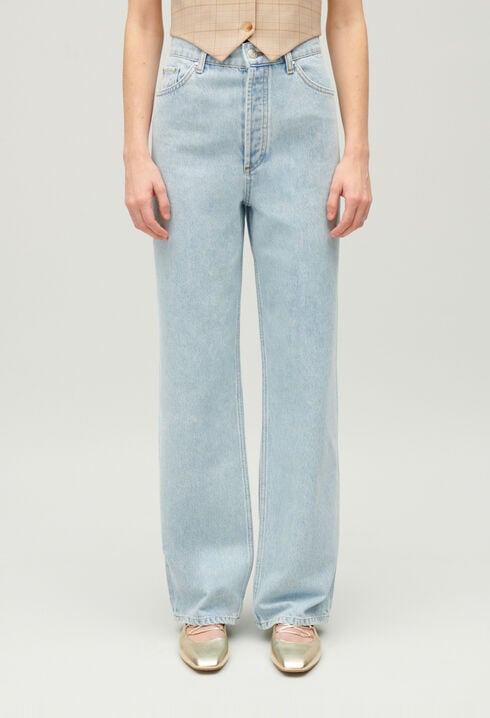 Faded blue Louis flare jeans