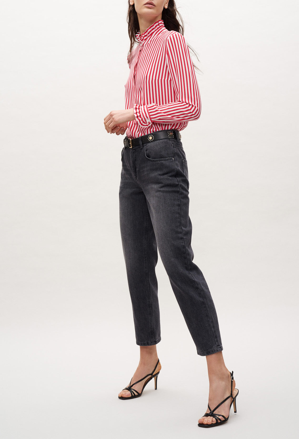 Red and white striped shirt