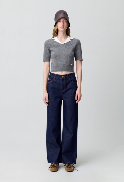 Fitted fine-knit jumper
