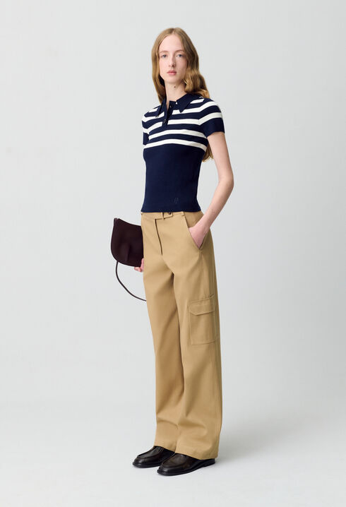 Fine Knit Polo Top
