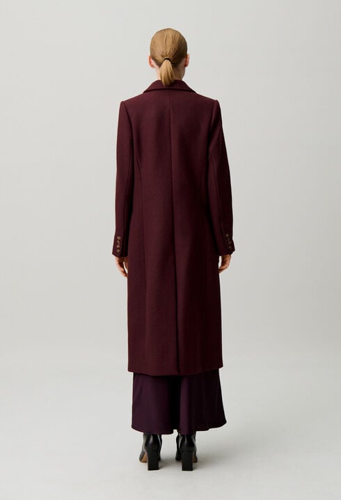 Long wool blend coat