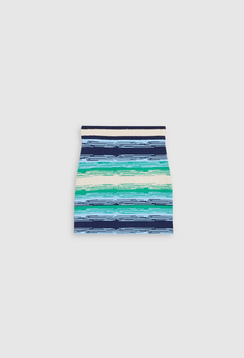 Multi-colour knit skirt