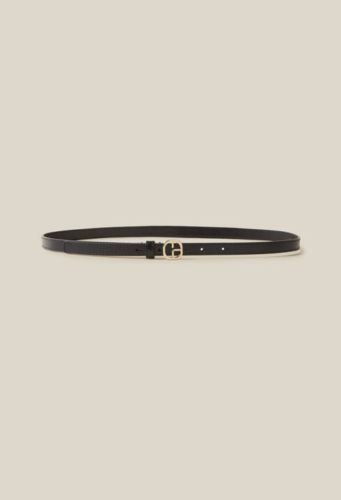 CP Gold Buckle Leather Belt