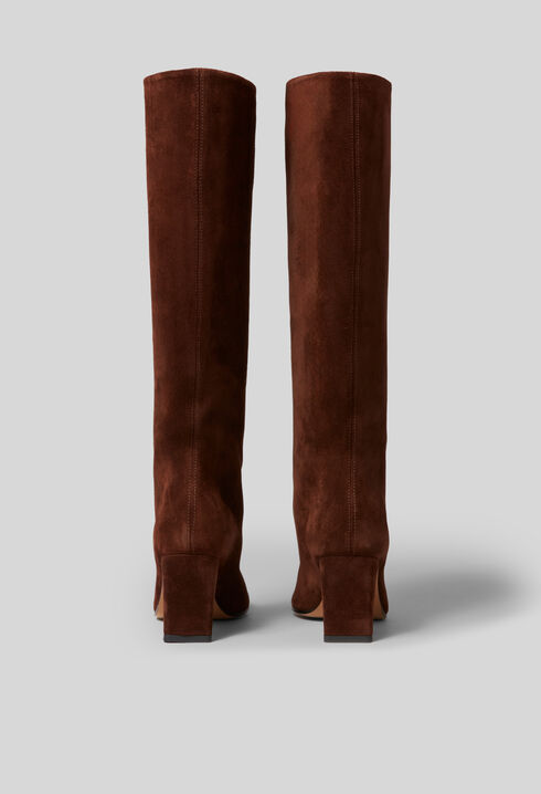 Suede heeled boots