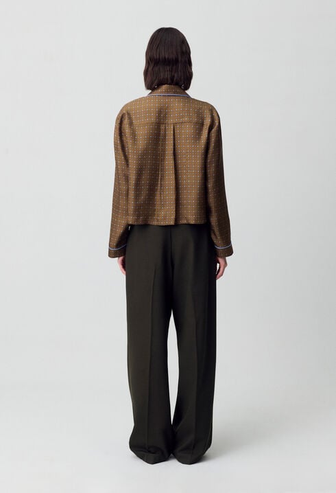 Printed silk shirt
