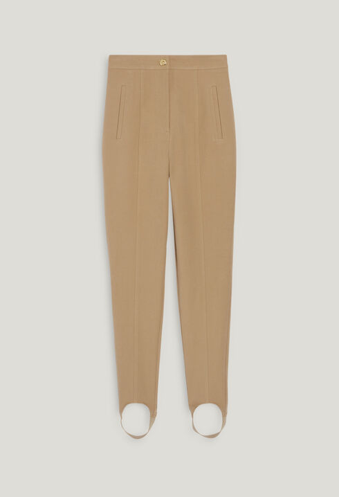 High-rise slim-fit trousers