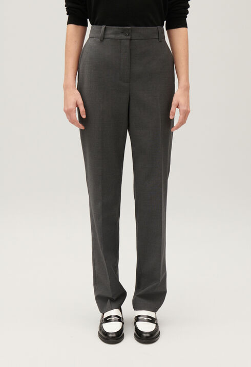 Flecked grey suit trousers