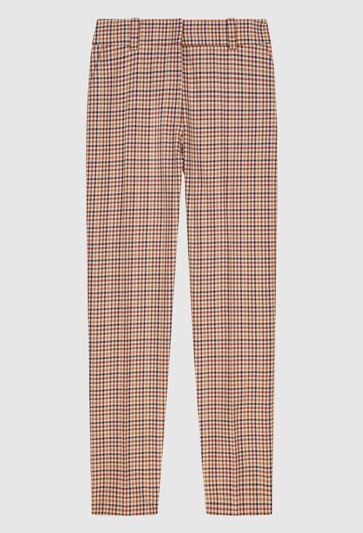 Checked straight-leg trousers