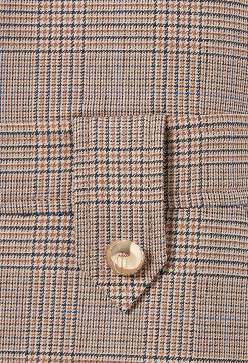 Checked dungaree playsuit