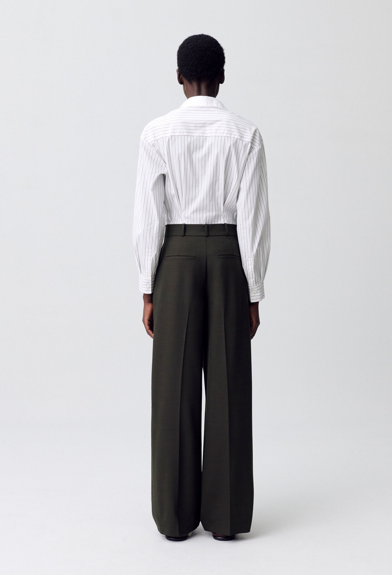 Wide-leg Tailored Trousers