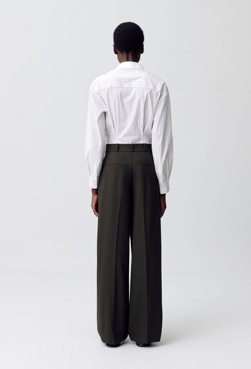 Wide-leg Tailored Trousers