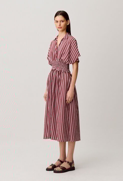 Striped wrap dress