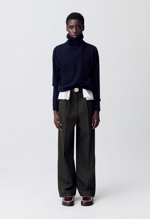 Wide-leg Tailored Trousers