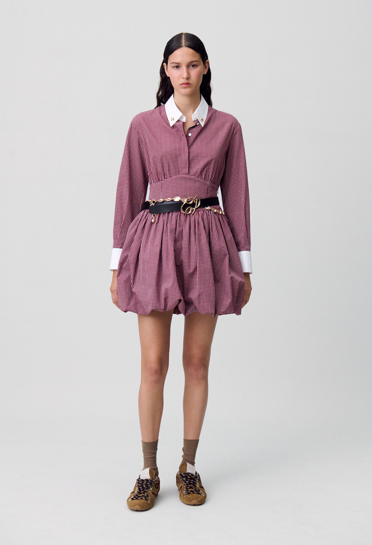 襟なしzip upレザージャケット☆ Claudie Pierlot Leather jackets for women | Claudie Pierlot