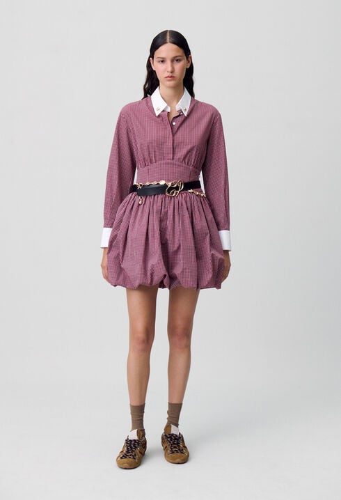 Short checked dress