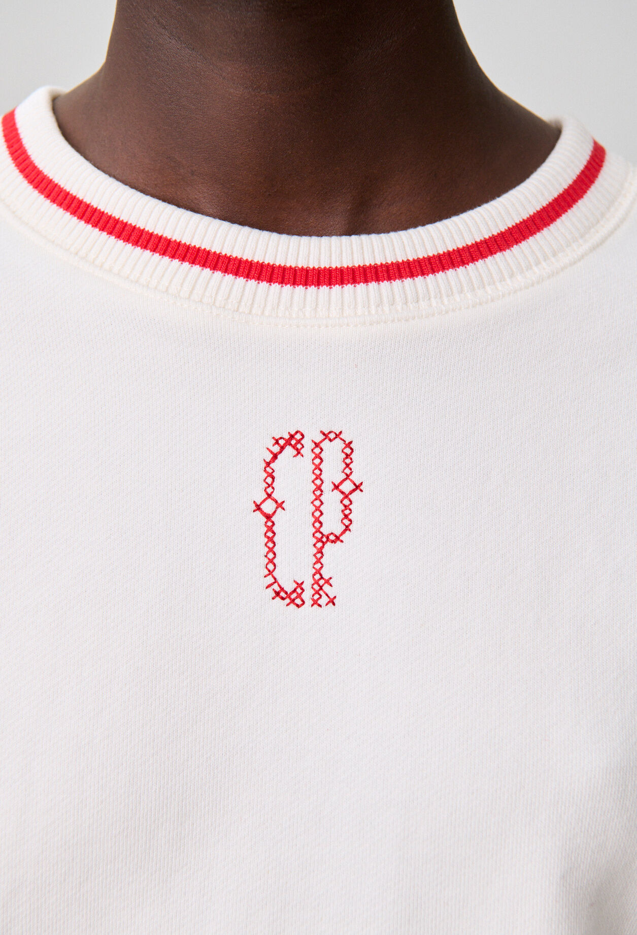 CP embroidered crewneck sweatshirt